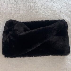 Extremely soft thick black fur neck warmer (infinity) BRAND NEW